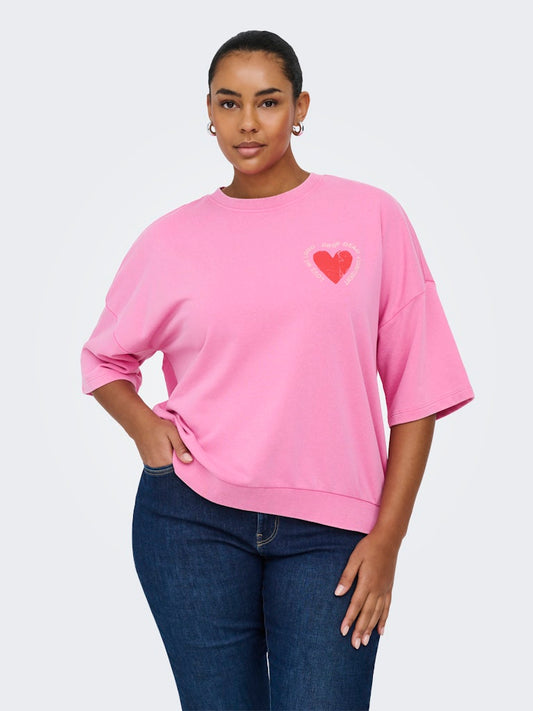 Only Carmakoma trui 15379154 CARLUCILLA Roze