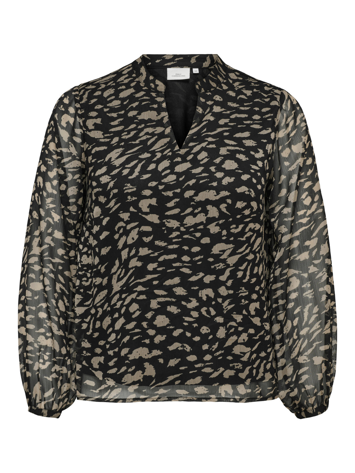 OnlyCarmakomaCARASTAL_SV-NECKTOPAOP15387725177911001Black_Linaleodots(taupegray)__1