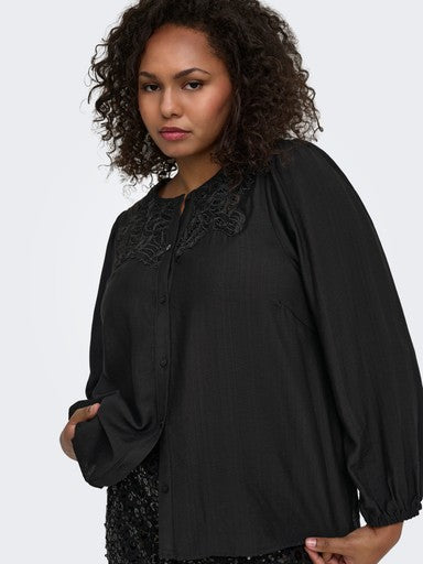Only Carmakoma blouse Black lace