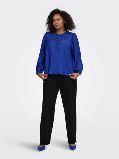 Only Carmakoma blouse Surf the Web lace, detailfoto
