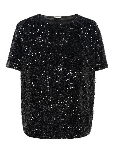 Only Carmakoma pailletten top zwart