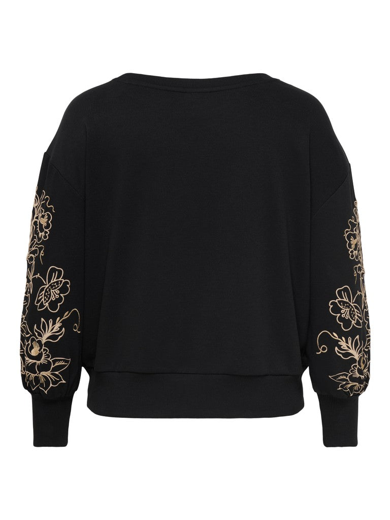 OnlyCarmakomaCARDEBORAHL_SBOATNECKSWEATJRS15365294177911004Black_WHumusTaupehrayemb_Puff__6