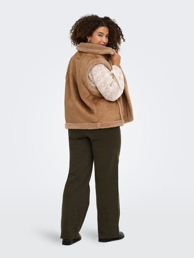 Only Carmakoma gilet Toasted Coconut, detailfoto