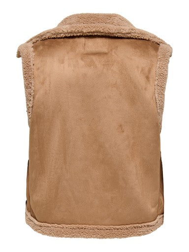Only Carmakoma gilet Toasted Coconut, detailfoto