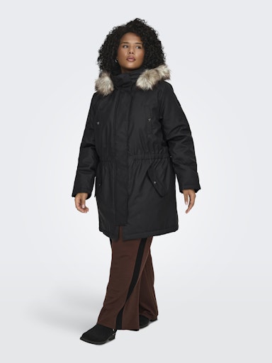 Only Carmakoma parka zwart, detailfoto