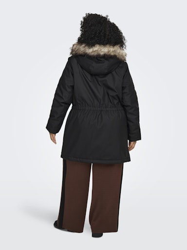 Only Carmakoma parka zwart, detailfoto