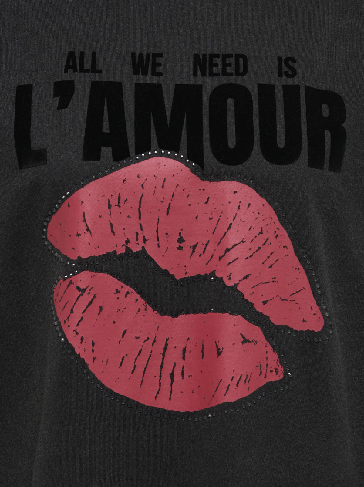 Only Carmakoma sweater Black/L'AMOUR, detailfoto