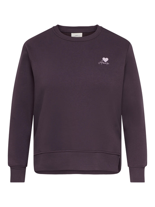 Only Carmakoma sweatshirt Plum Perfect/Amore
