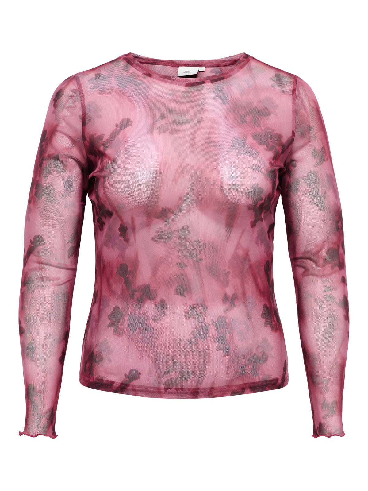 Only Carmakoma mesh top Rumba Red/Blurry