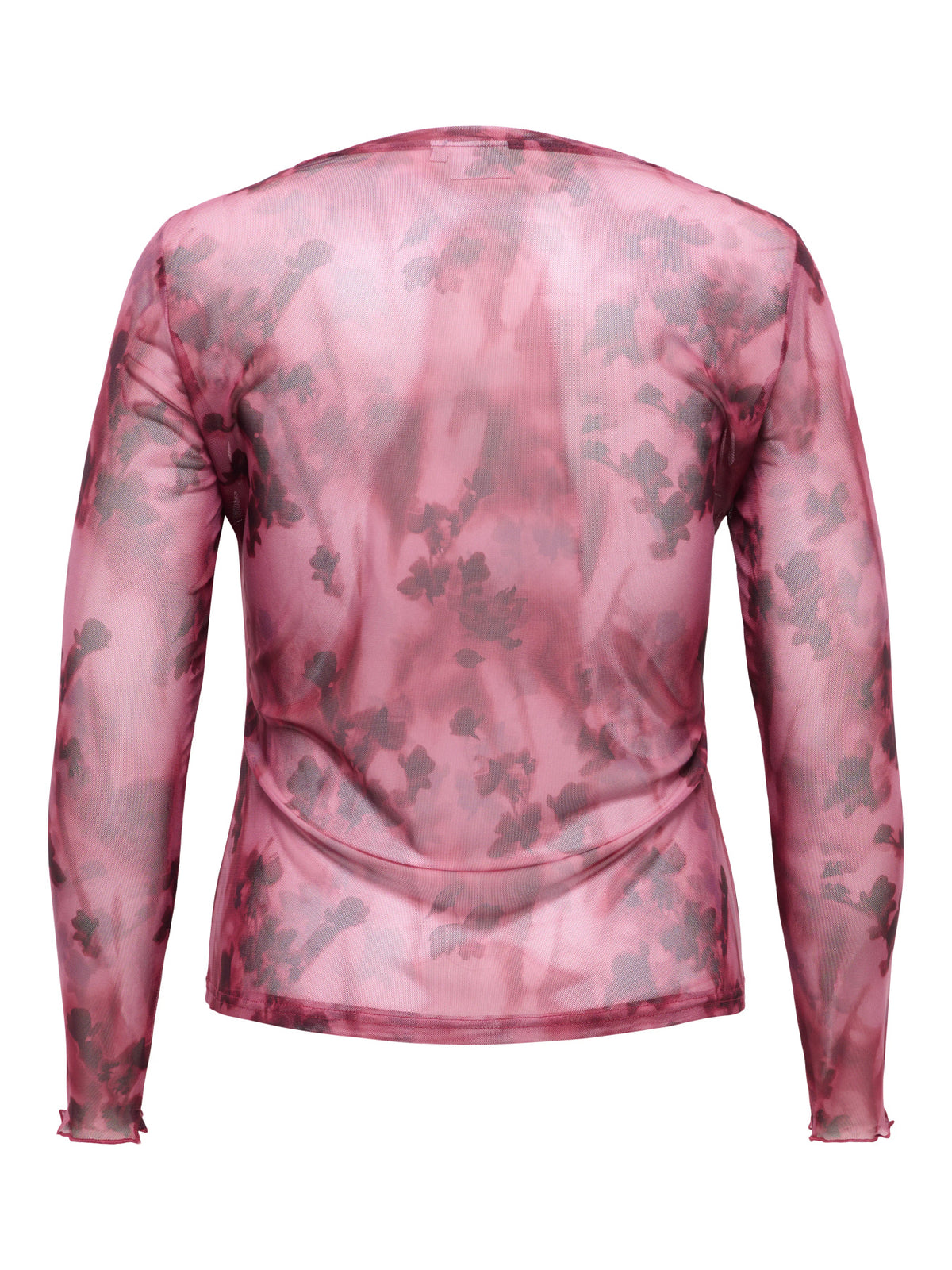 Only Carmakoma mesh top Rumba Red/Blurry, detailfoto