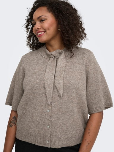 Only Carmakoma vest Taupe Gray/Mel/Fmop