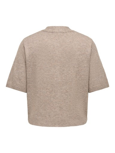 Only Carmakoma vest Taupe Gray/Mel/Fmop, detailfoto