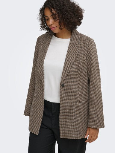 Only Carmakoma blazer Cornstalk/Tobacco Brown Black Surf