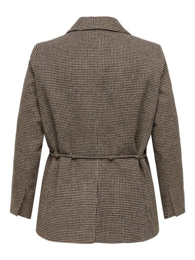 Only Carmakoma blazer Cornstalk/Tobacco Brown Black Surf, detailfoto