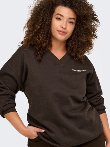Only Carmakoma sweater Coffee Bean/Coffee club cafe, detailfoto