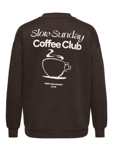Only Carmakoma sweater Coffee Bean/Coffee club cafe, detailfoto