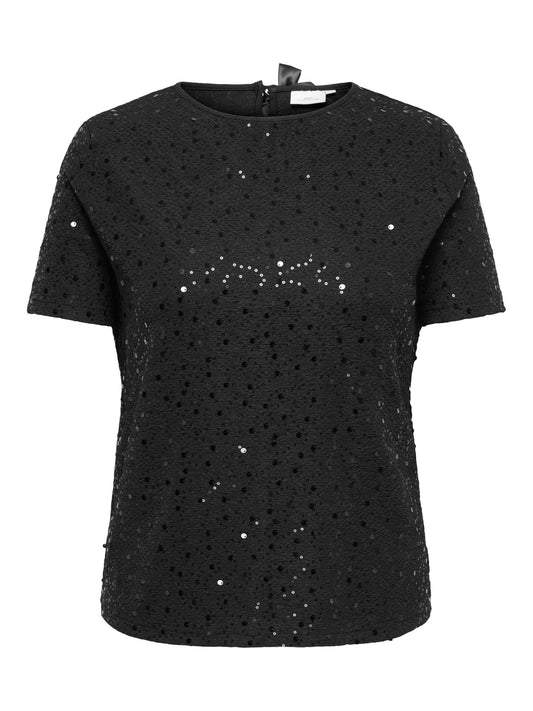 Only Carmakoma pailletten top zwart
