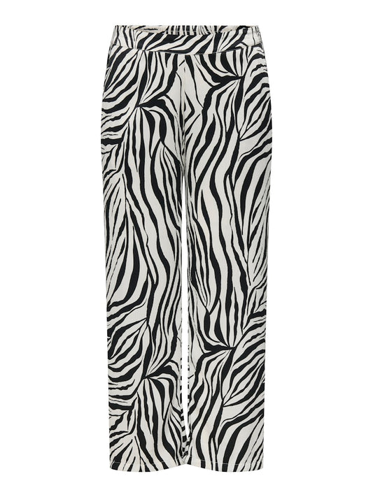 Only Carmakoma CARYAVA STRAIGHT PANTS 15345241 Zebra