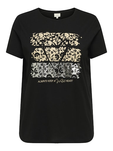 Only Carmakoma Only Carmakoma CARFREA LIFE S/S WILD TOP 15346092 Black