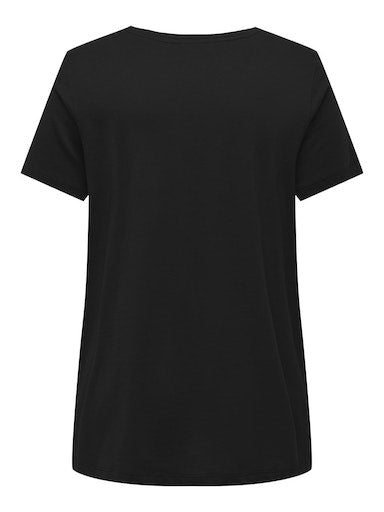 Only Carmakoma T-shirt met V-hals 15322776 Carbonnie Black
