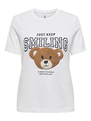 Only Carmakoma T-shirt met opdruk 15367996 CARTERESA Wit