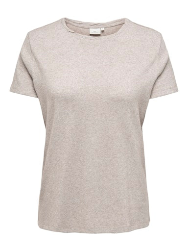 Only Carmakoma basic T-shirt met glans 15353300 CARFALKA Humus