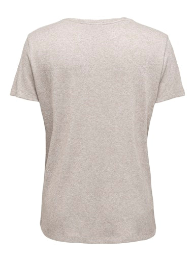 Only Carmakoma basic T-shirt met glans 15353300 CARFALKA Humus