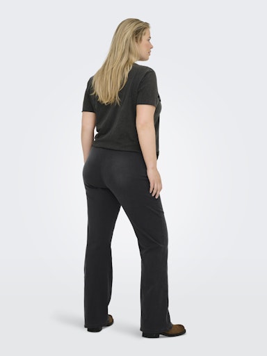 Only Carmakoma flared fit jeans met elastische tailleband 15355307 32" Carroyal Zwart