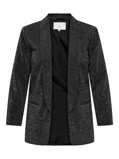 Only Carmakoma glitter blazer 15358059 Een stijlvolle blazer Zwart