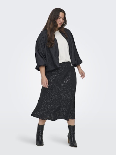 Only Carmakoma jasje met ballonmouwen 15356972 CARANJA Zwart