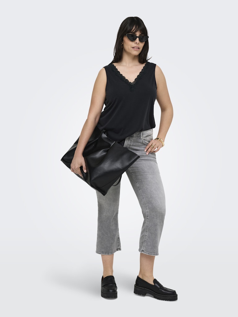 Only Carmakoma jeans cropped 15313801 CARWILLY Grey