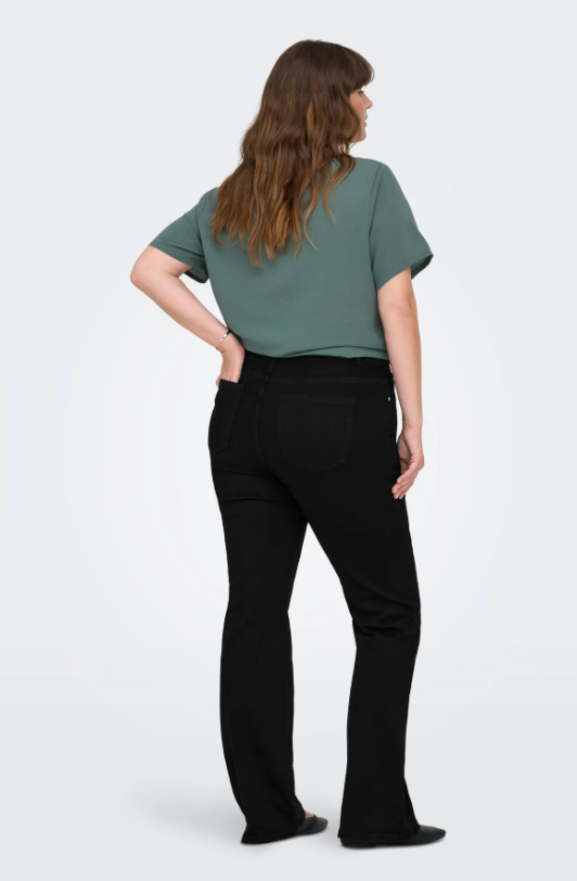 Only Carmakoma jeans flared 15352619 CARWILLY Zwart