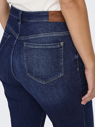 Only Carmakoma jeans met rechte pijp 15321075 32" CARSUI  Dark blue denim