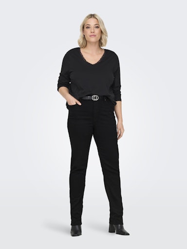 Only Carmakoma jeans met rechte pijp 15321079 32" CARSUI  Washed black