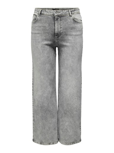 Only Carmakoma wide leg jeans grijs, detailfoto