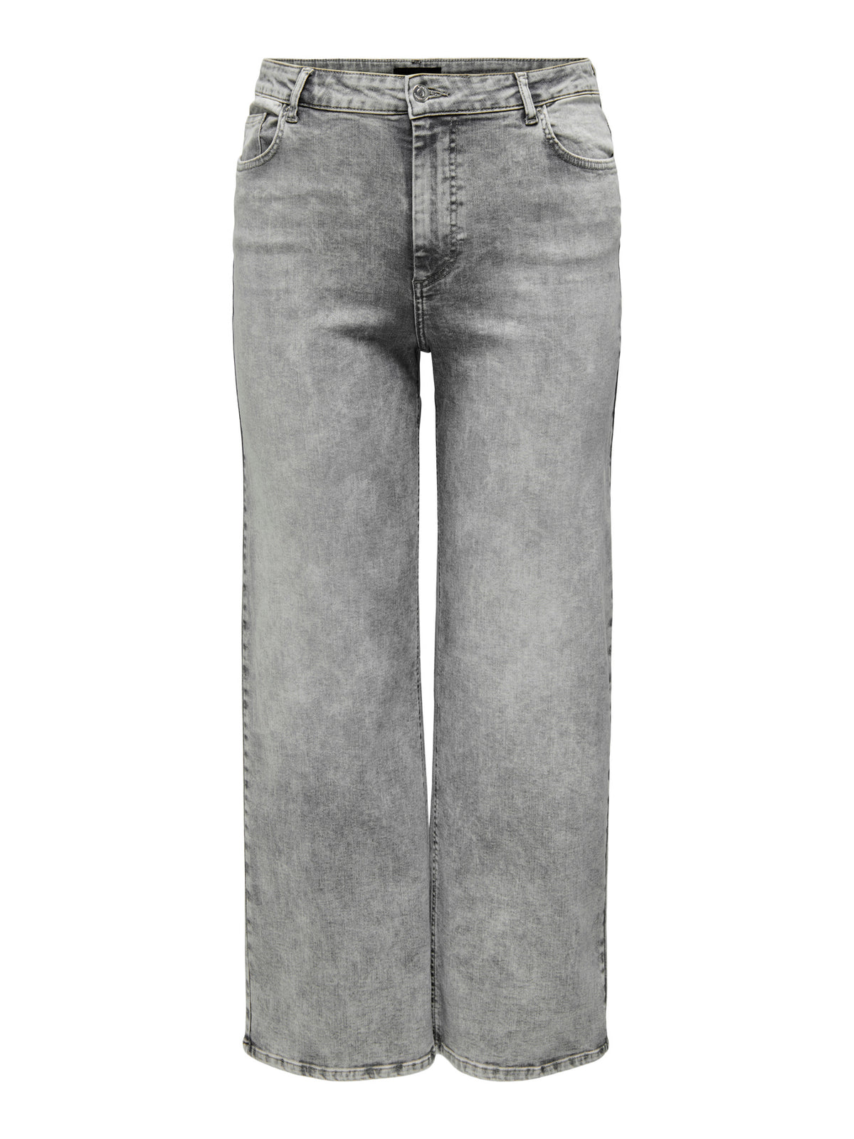 Only Carmakoma wide leg jeans grijs, detailfoto