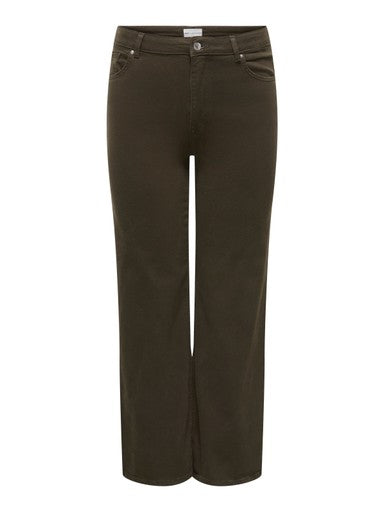 Only Carmakoma jeans Dark Brown Denim, detailfoto