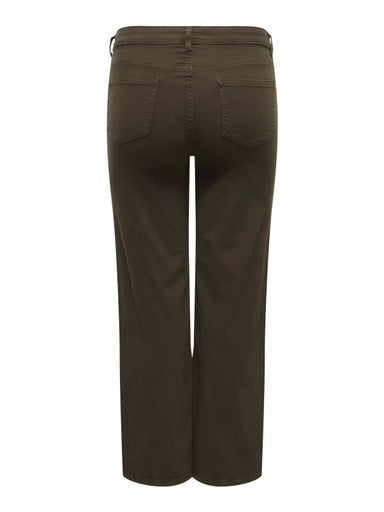 Only Carmakoma jeans Dark Brown Denim, detailfoto