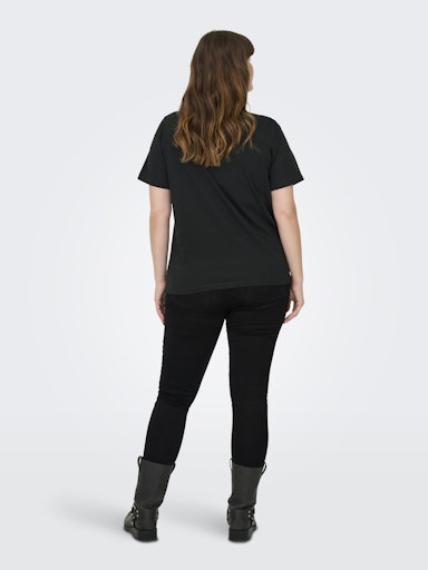 Only Carmakoma kerst shirt 15356518 CARKITA Zwart