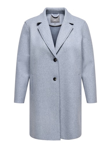 Only Carmakoma lange jas 15306709 CARNEW CARRIE Blauw