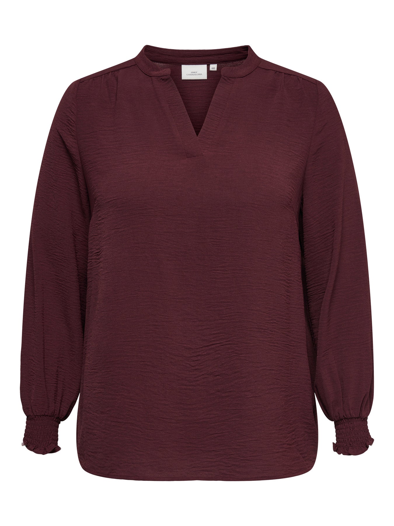 Only Carmakoma shirt met lange mouwen in tawny (roodbruin)
