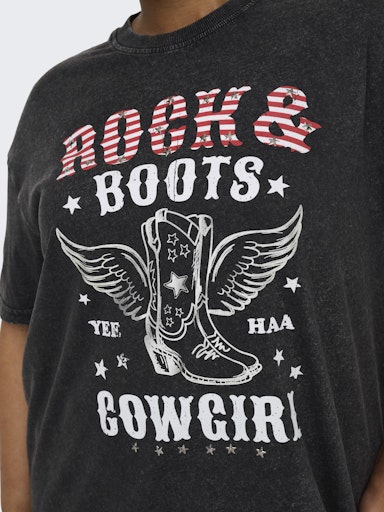 Only Carmakoma shirt met print 15355554 Rock