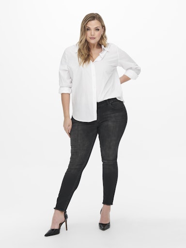 Only Carmakoma skinny jeans zwart, detailfoto