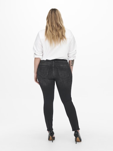 Only Carmakoma skinny jeans zwart, detailfoto