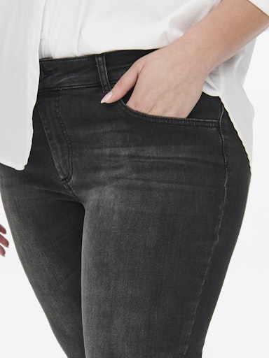 Only Carmakoma skinny jeans zwart, detailfoto