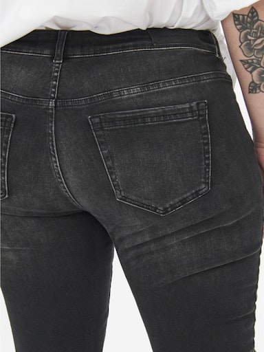 Only Carmakoma skinny jeans zwart, detailfoto