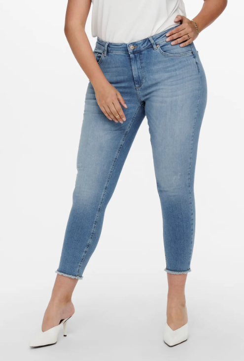 Only Carmakoma skinny jeans lichtblauw