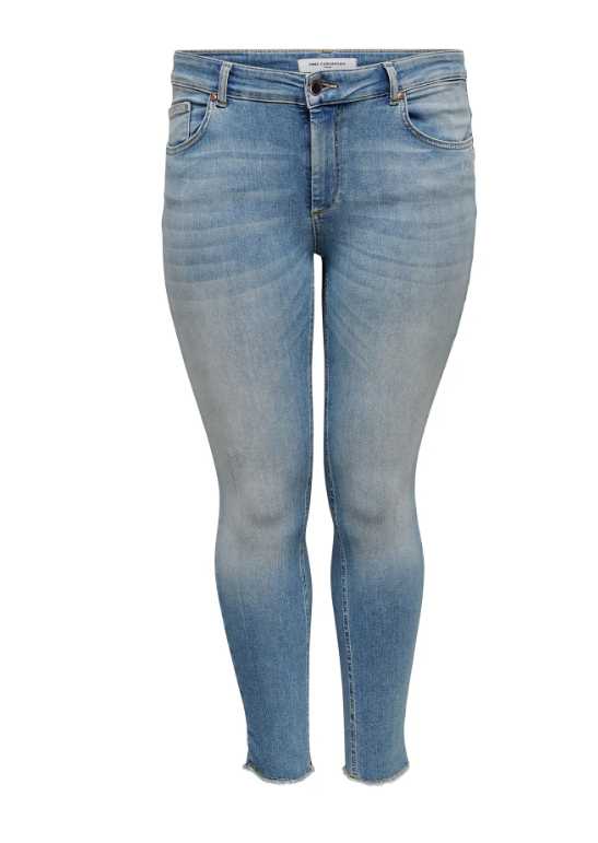 Only Carmakoma skinny jeans lichtblauw, detailfoto