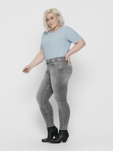 Only Carmakoma skinny jeans grijs