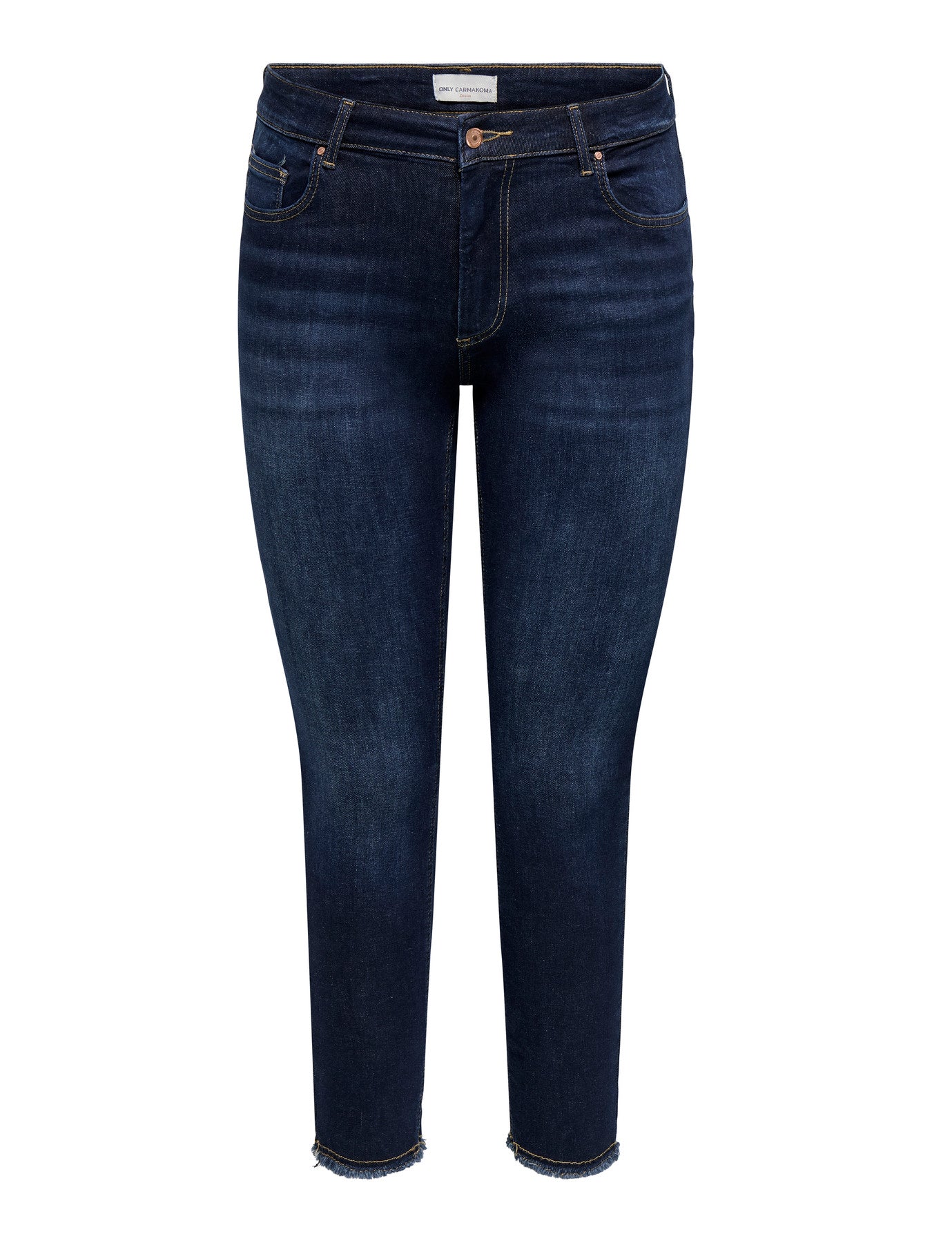 Only Carmakoma skinny jeans dark blue denim, detailfoto